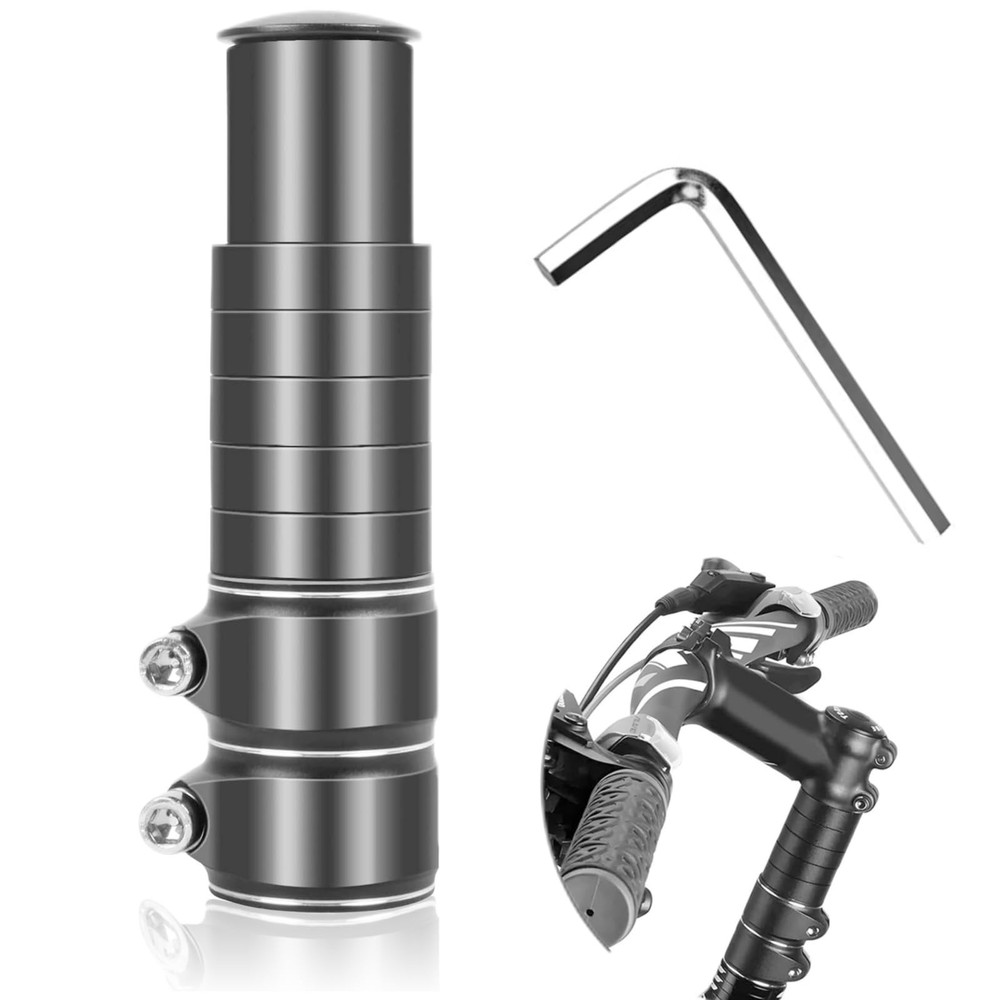 Bike Stem Riser Adjustable,Handlebar Extender, Increases Height Up to 5.2" fo...