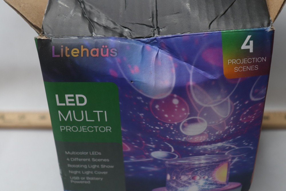 Lighthaus Multi-Color USB Powered Rotating Integrated LED Projector