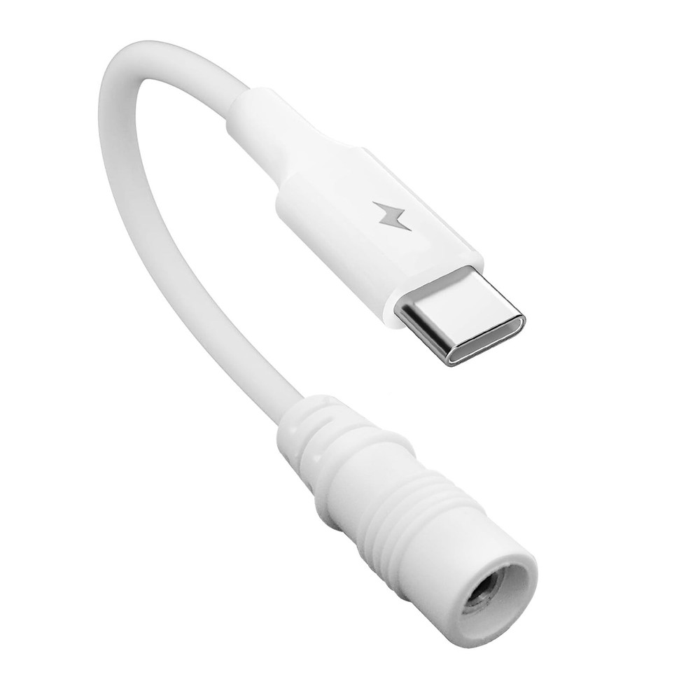 Replacement for Ring Barrel Plug to USB-C Adapter 1-Pack, White