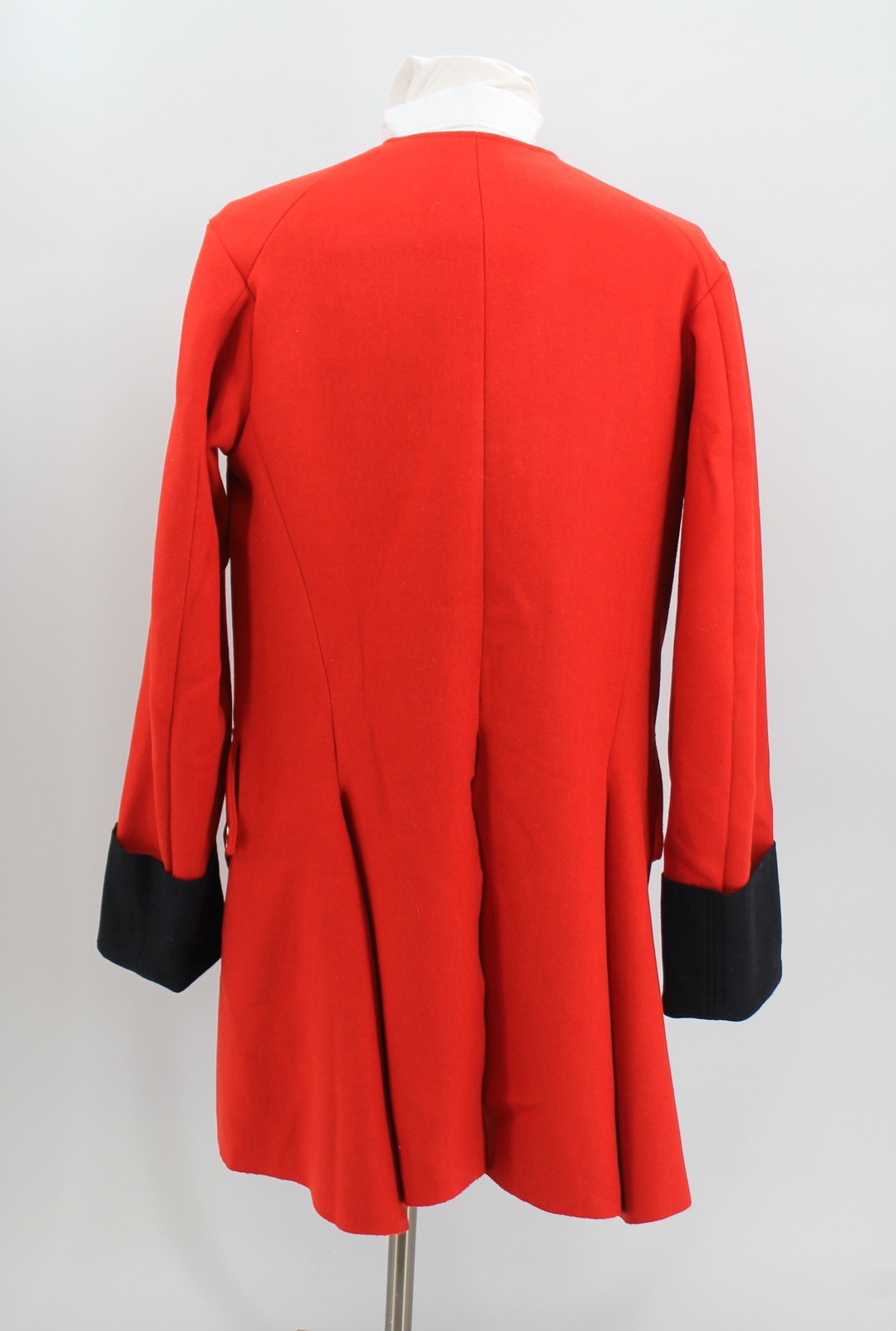 Red Wool Sleeved Waistcoat with Blue Cuffs Size 46 / XL