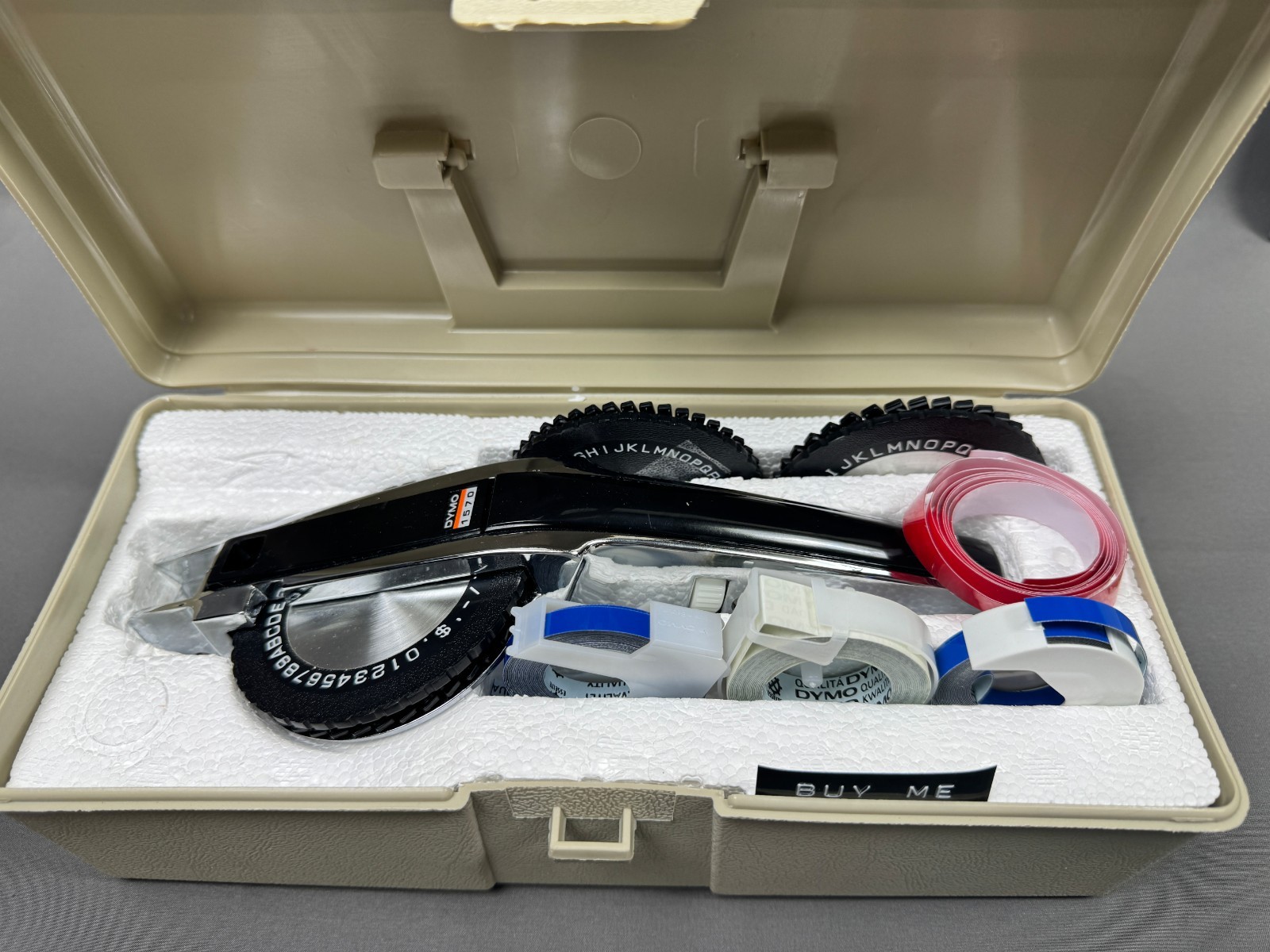 Vintage DYMO 1570 Label Maker Embosser With Extras & Original Case