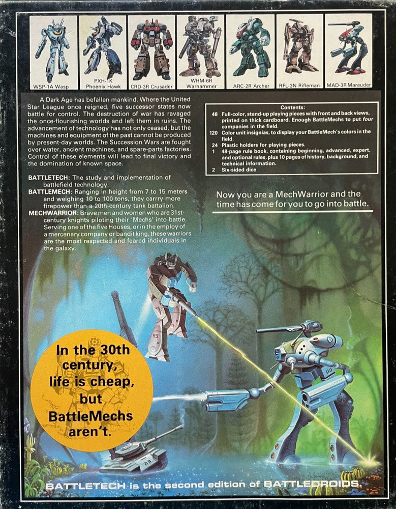 Battletech Box Set 1604 2nd Ed. -replacement rulebook, missing 1 plastic stand