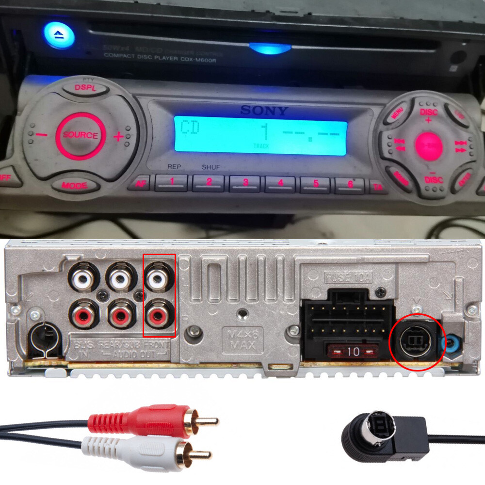 Bluetooth 5.0 Adapter Aux Cable For Sony CDX-M610 CDX-M620 CDX-M630 CDX-M650