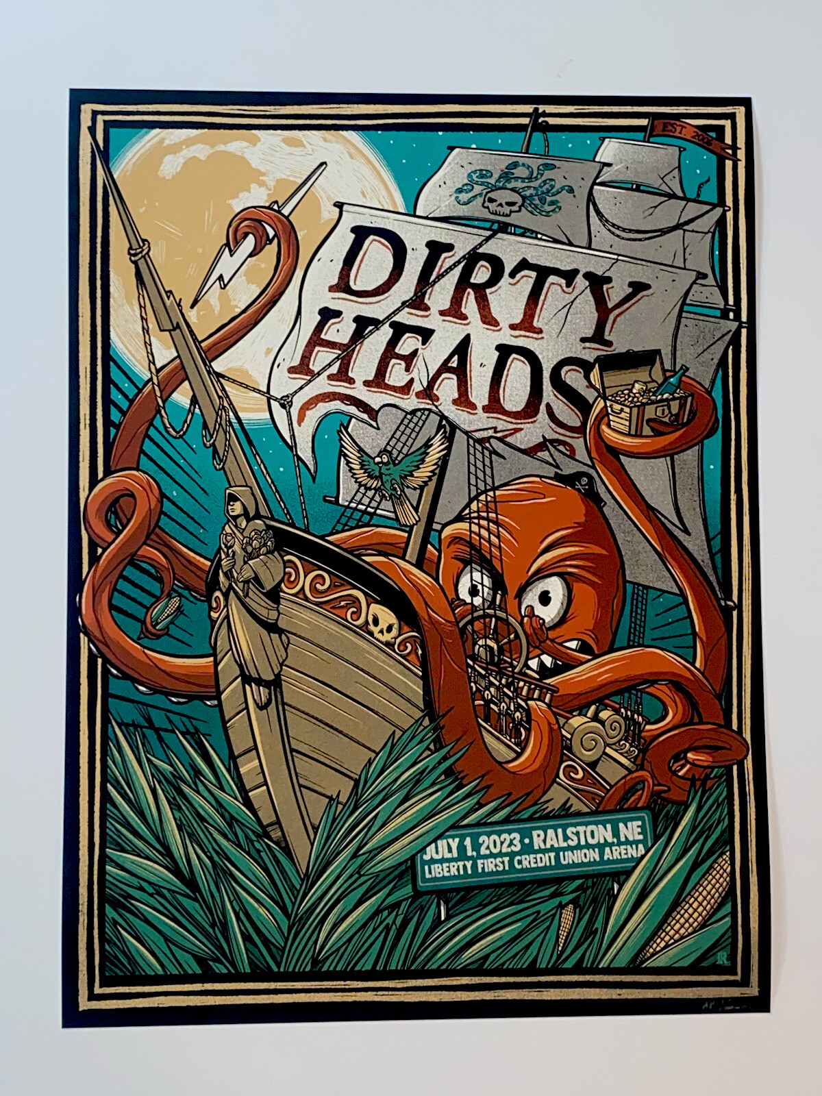 Dirty Heads Poster Ralston NE 7/1/23 Print Silkscreen Official LE Sold Out!