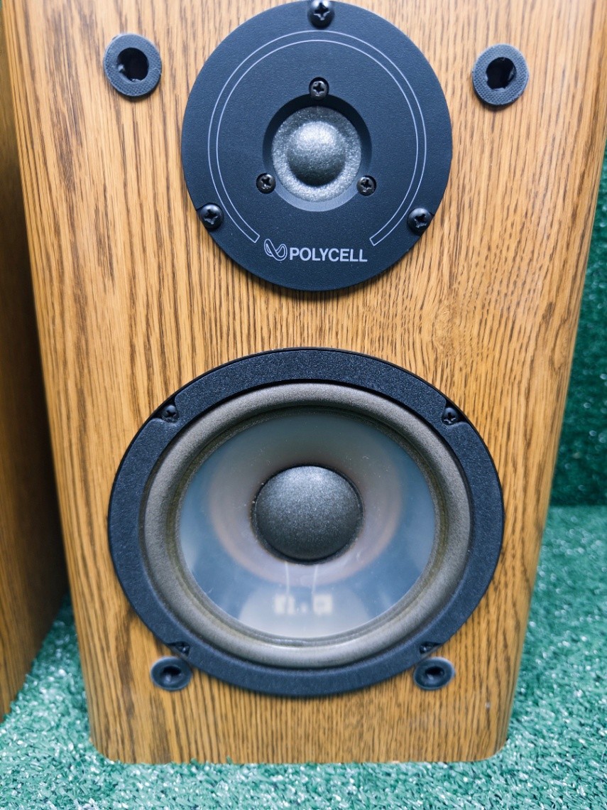 Vintage Infinity RS 2000 Bookshelf Speakers Pair Polycell Tweeters Wood Veneer