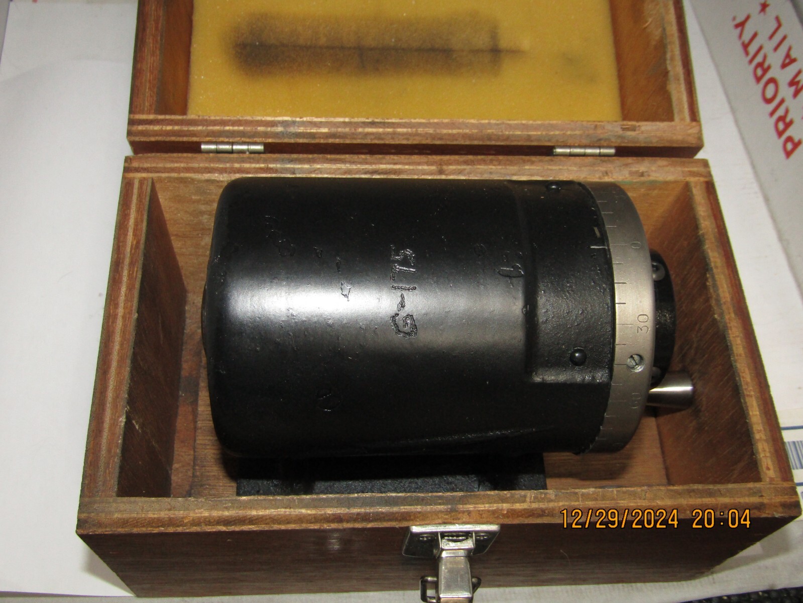 SIMCO Micro-Grind 5C Collet Index Fixture For Grinding, Wooden Box, Toolmaker