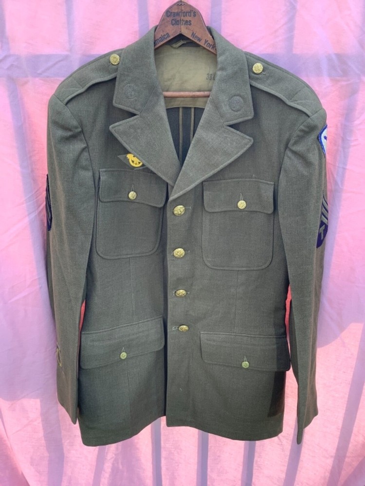 WWII US Army Dress Jacket 3rd Service Command Ruptured Duck Authentic