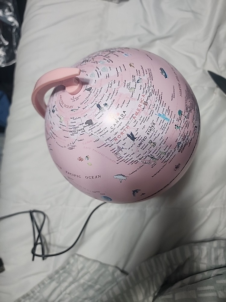 Spinning World Globe with Stand for Students Learning Geography