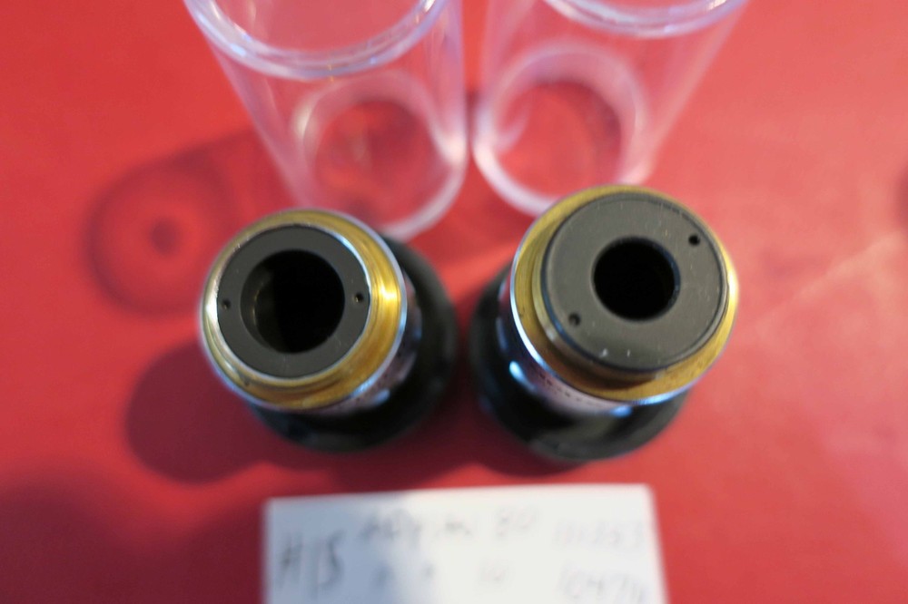 Olympus microscope Lot 1 MDPlan 10x and 80x Infinity objectives