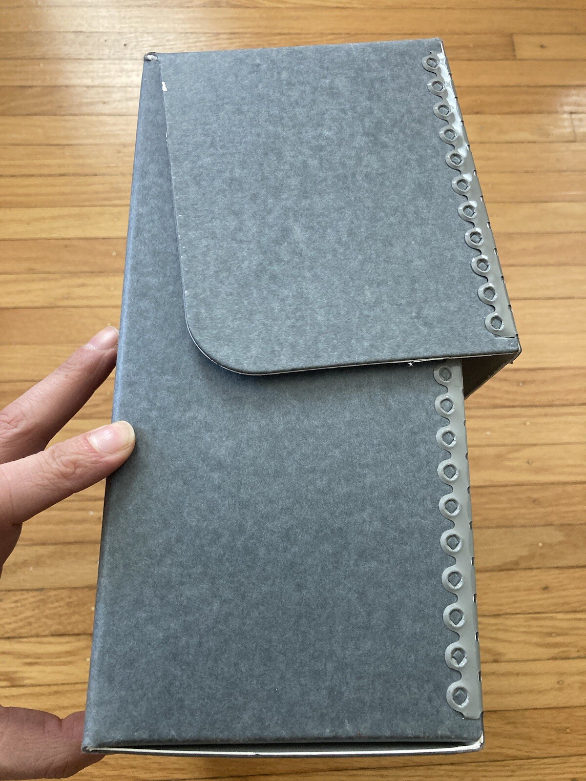 Vtg Archival Folio Storage Box Metal Edge Archival Boxboard Acid-Free 12.5x10x3