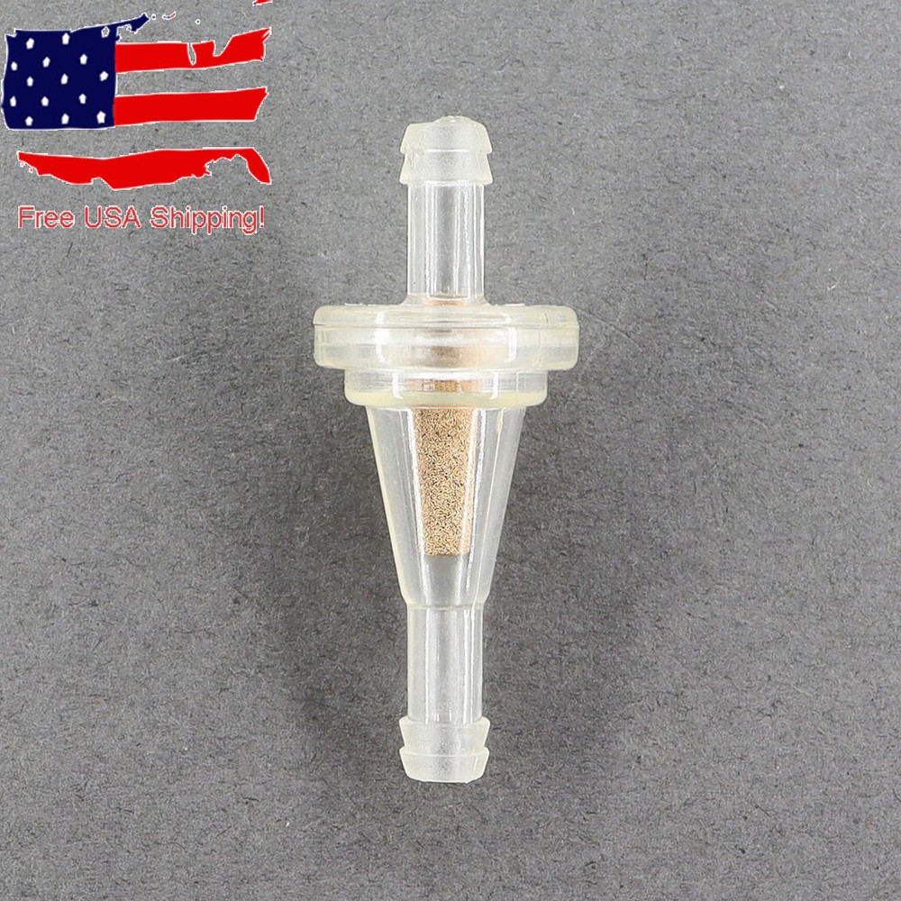 10x Universal Motorcycle Mini Engine Inline Carb Visual Fuel Filter 1/4" Line