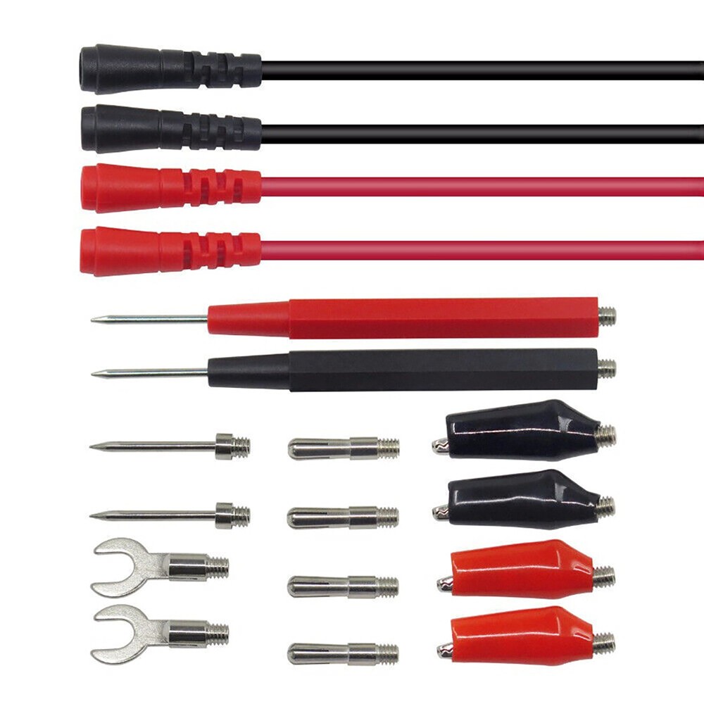 16Pcs New Multifunction Digital Multimeter Probe Test Leads Kit For Volt Meter