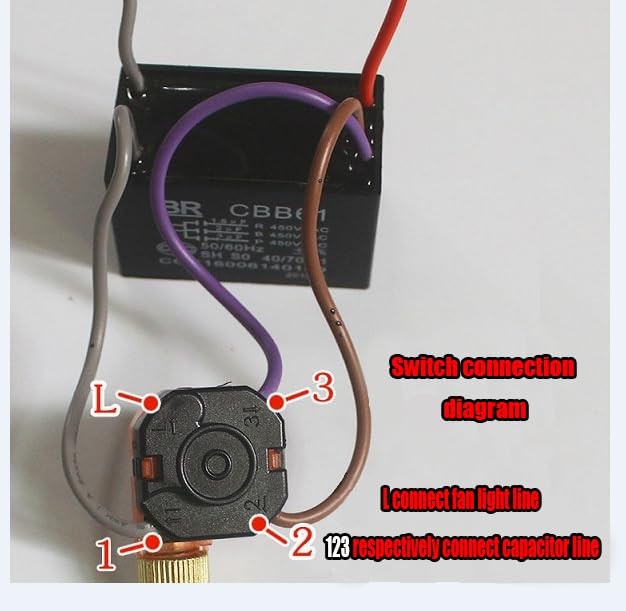 Home Ceiling Fan Light Lamp Replacement Parts 3position 4 Wire Pull Chain Con...