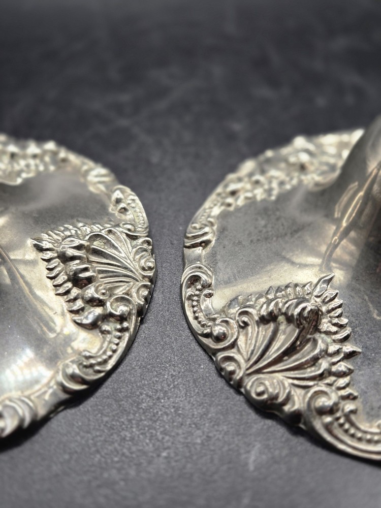 GODINGER Silver Art Co. 8" Candlestick Set Pair Baroque Grape Pattern