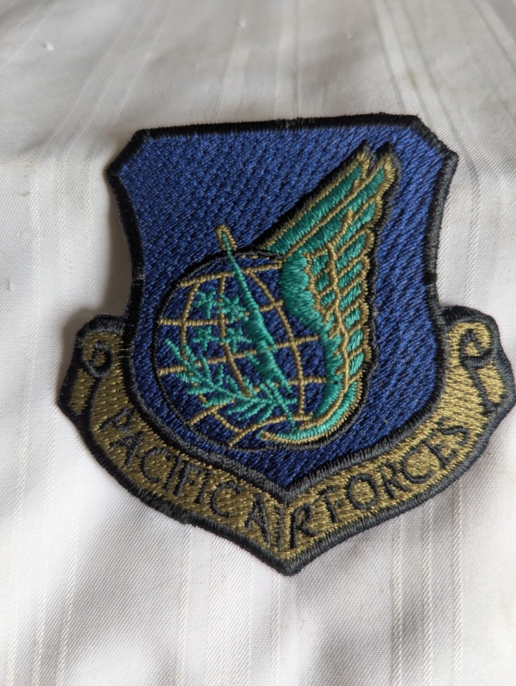 USAF Pacific Air Forces Major Command 1990's embroidered patch 3" long