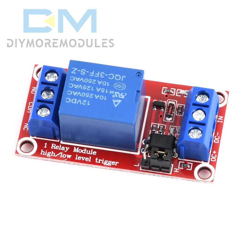 12V 1 Channel Relay High & Low Level Trigger Module With Optocoupler Isolation