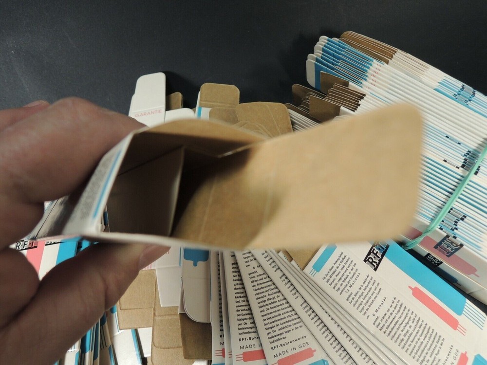 10 x RFT BLANK CARTON BOX for Audio Tubes ECC83 ECC803S E188CC ECC85 EF86