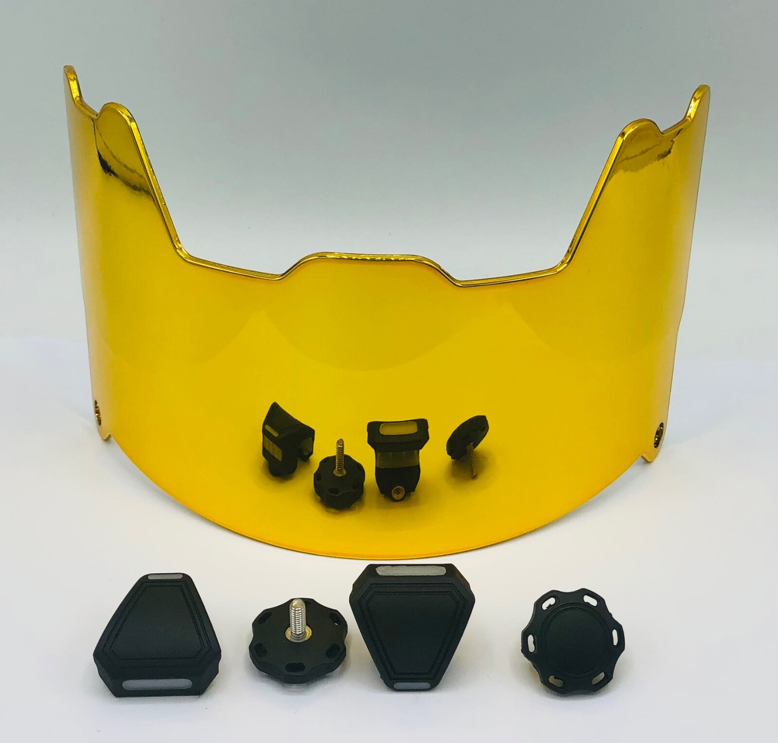 Full Size Chrome Mirror Football Helmet Visor, Brand New With Clips,DISPLAY ONLY