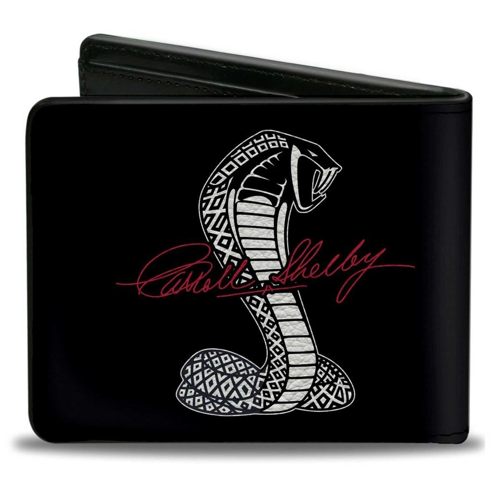 Bi-Fold Wallet CARROLL SHELBY Script Cobra Split Black/White/Red