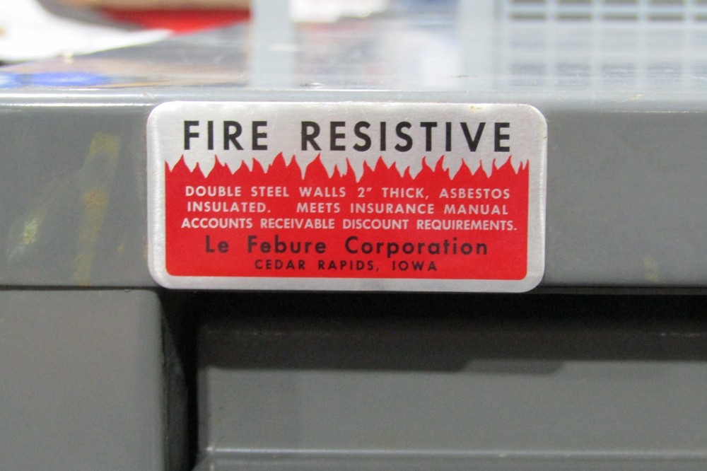 😏 LeFEBURE 2" THICK FIRE RESISTIVE DOCUMENT CABINET