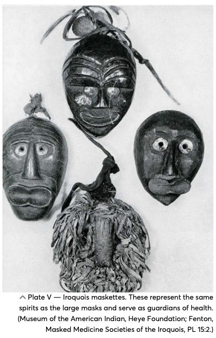 215# Antique, Sacred, False Face Iroquois Mask – Ritually Used