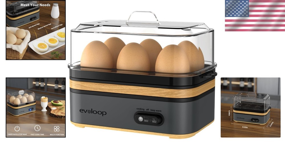 Egg-citing Breakfasts: Compact 6 Egg Capacity Egg Cooker with Poaching Trays