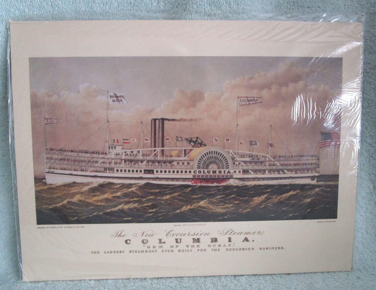 Steamboat Commemorative Stamp Collection Original Envelope Stamps and Print 1989