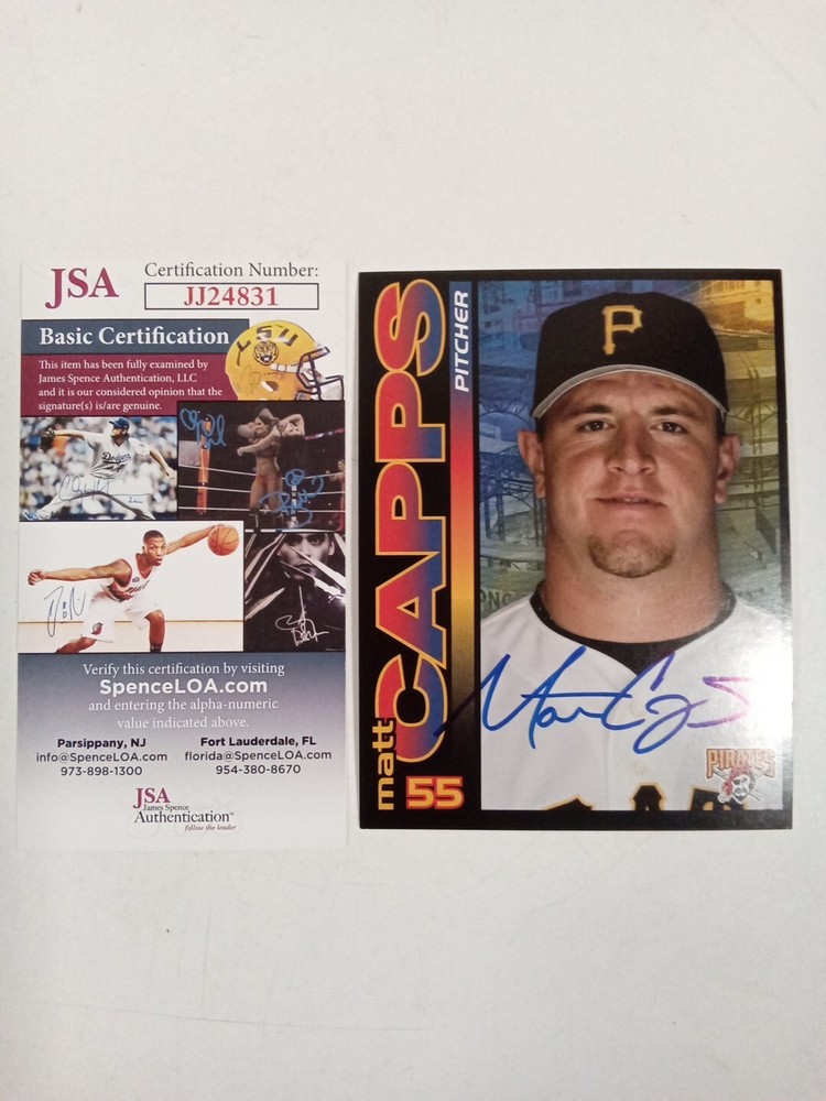 Matt Capps Signed Oversized Trading Card JSA - ** #