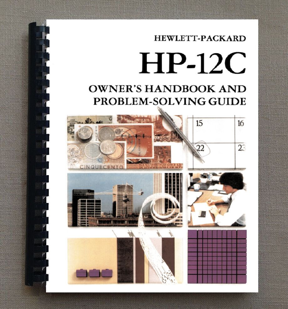 HP-12C Calculator Owner's Handbook and Problem-Solving Guide Manual