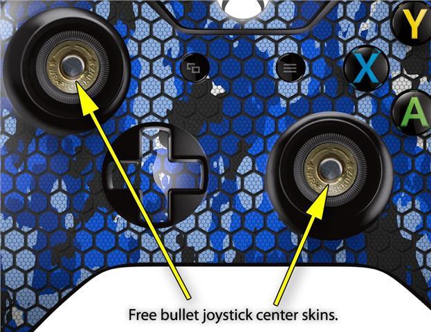HEX Mesh Camo 01 Blue Bright Skin for XBOX One Controller