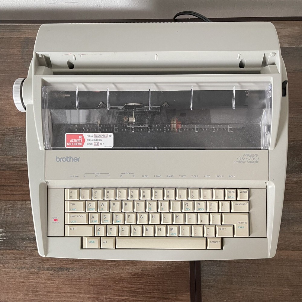 Brother Correctronic GX-6750 Electronic Typewriter Tested & Works