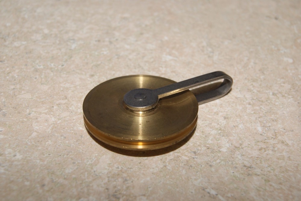 SOLID BRASS PULLEY 1 1/2 DIAMETER NEW CLOCK PARTS