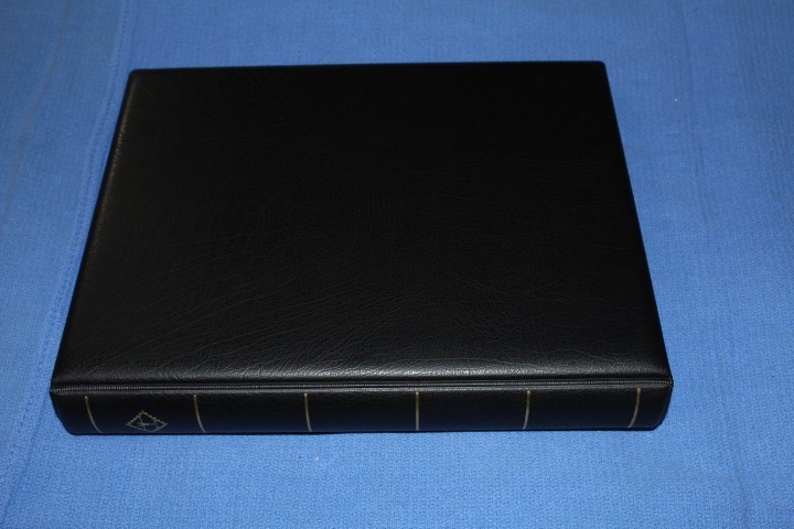 Lighthouse BLACK Three Ring binder with dustcase BlueLakeStamps NEW