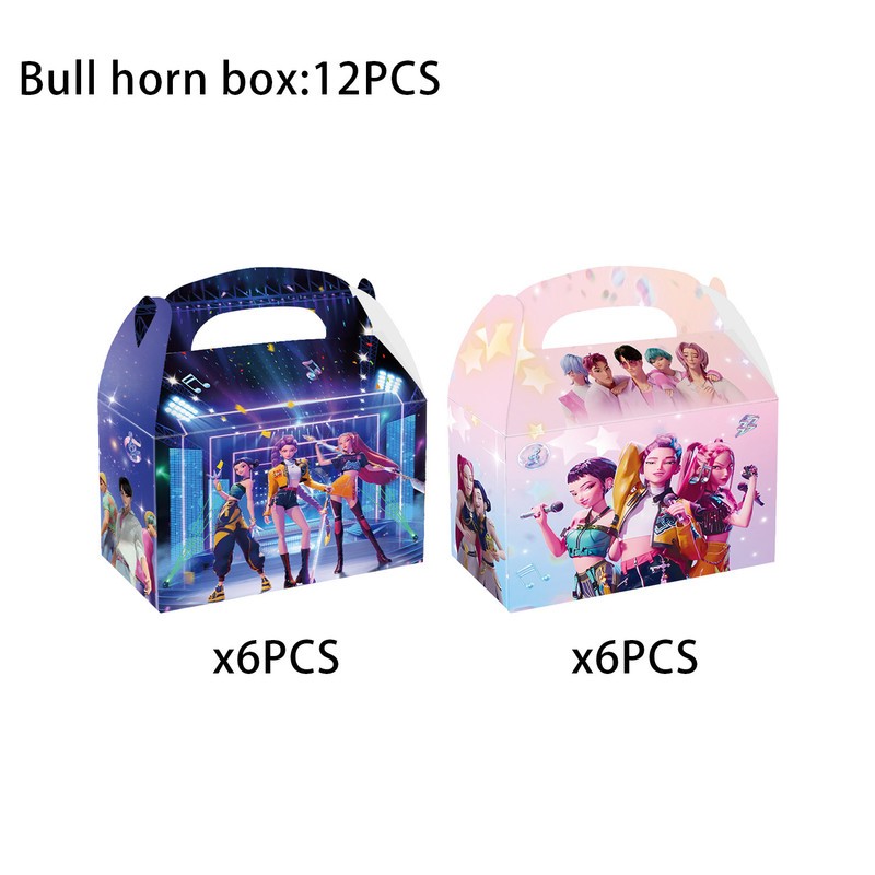 Demon Hunters Party Decoration Goodie Bags Kpop Party Favors Gift Box Loot Bags