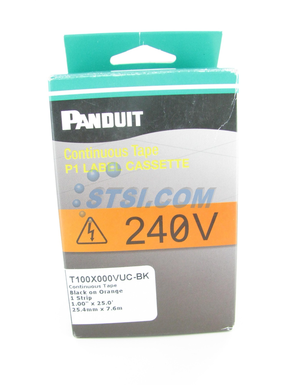 Panduit T100X000VUC-BK P1 Label Cassette Self-Laminating Black on Orange ~STSI