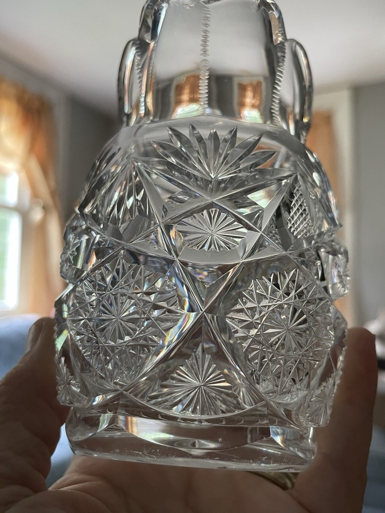 ABP Cut Glass Tall Creamer / Small Jug/ Small syrup