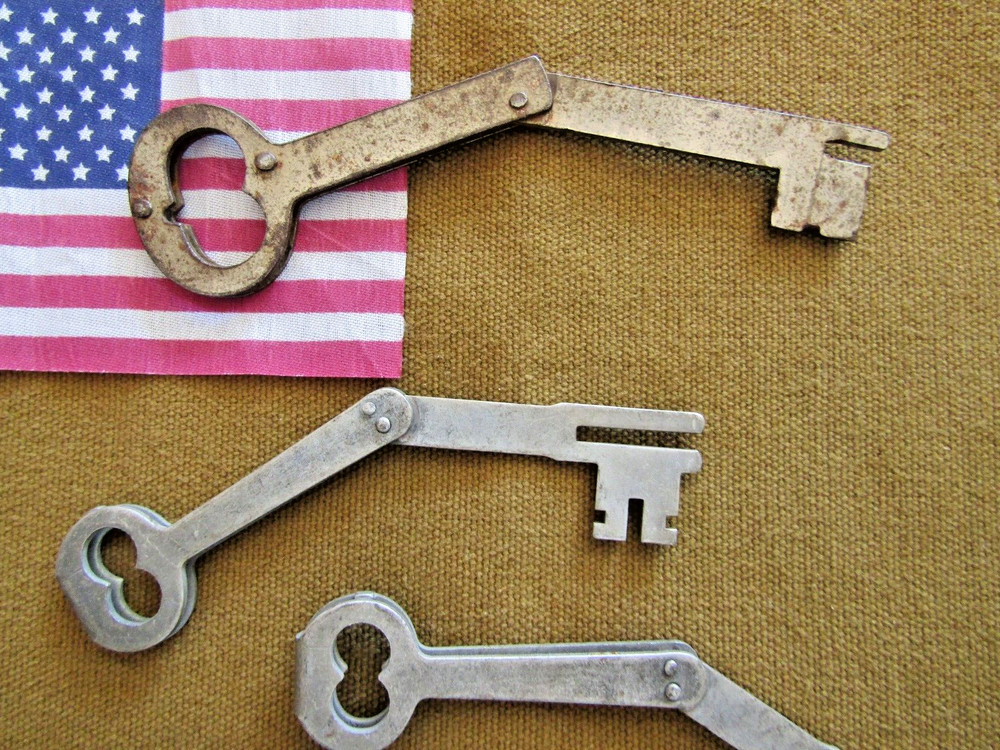 antique folding skeleton keys, "Church Keys."