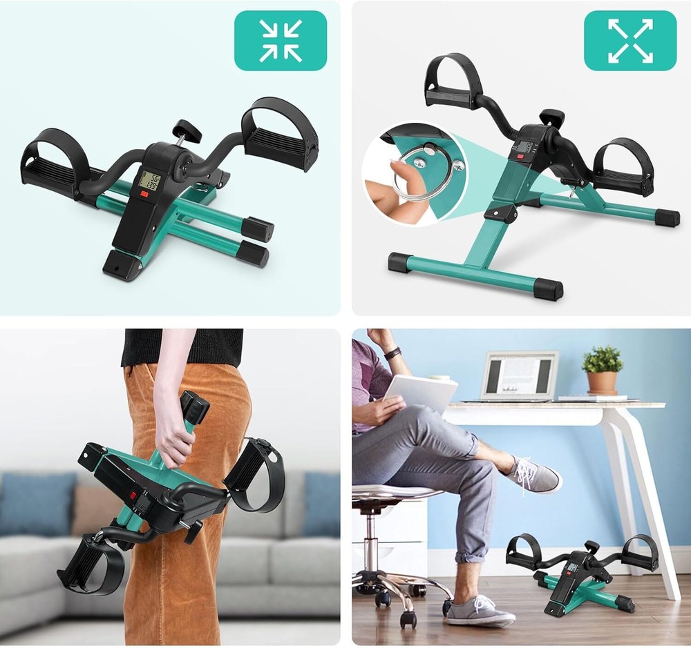 Folding Pedal Exerciser, Under Table Bicycle Pedal Exerciser