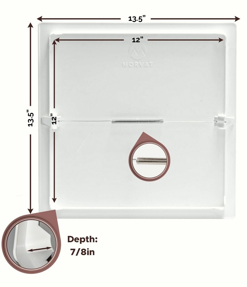 Morvat 12x12 Spring Access Panel for Drywall & Ceiling, 4 Pack