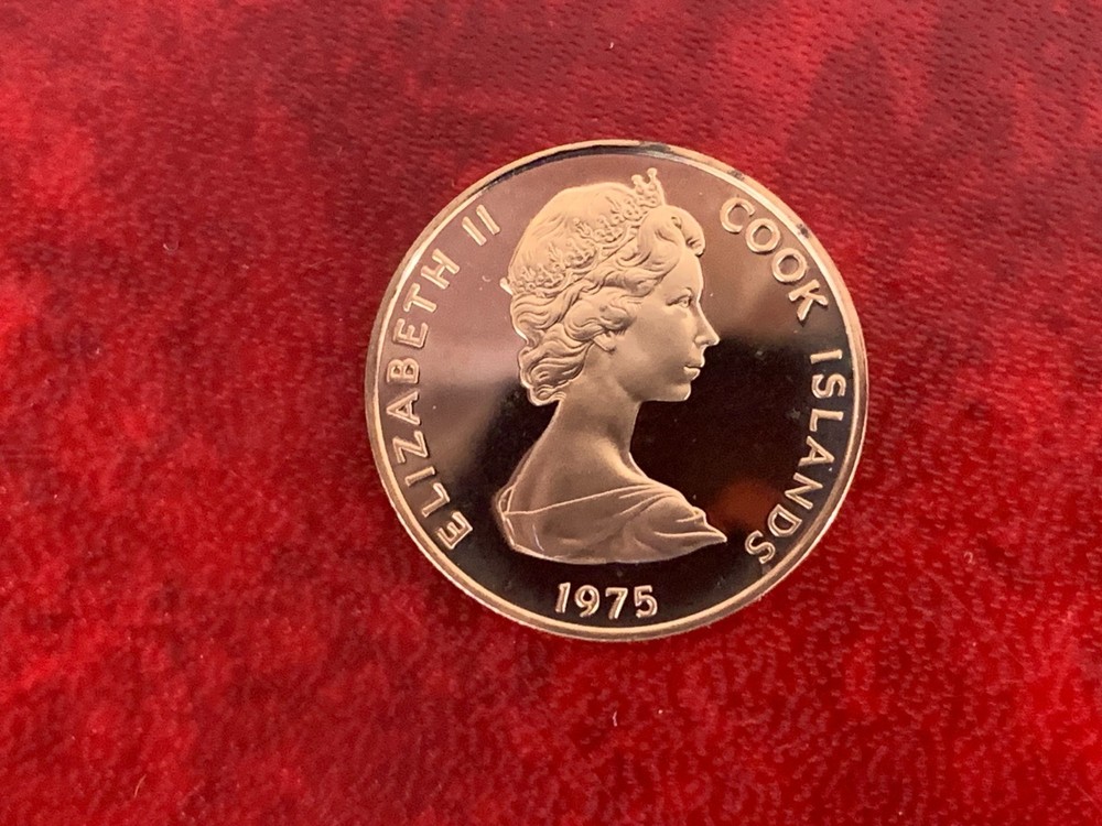Cook Islands 1975 2 Cent - Proof Coin (Toned)-UNCIRCULATED