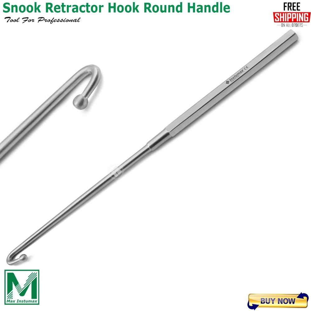 Snook Retractor Hook Round Handle Retractor Single Ended Prong Instruments