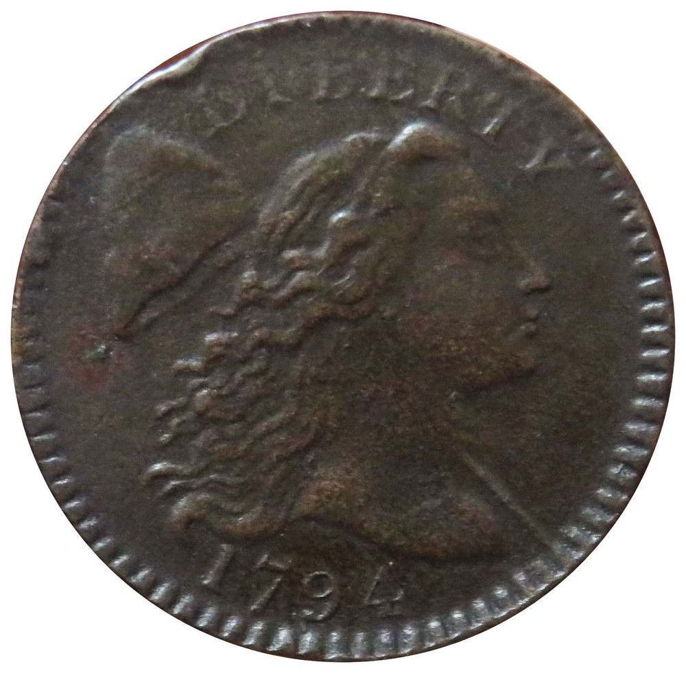 1794 USA DRAPED BUST LARGE CENT EXTRA FINE COIN