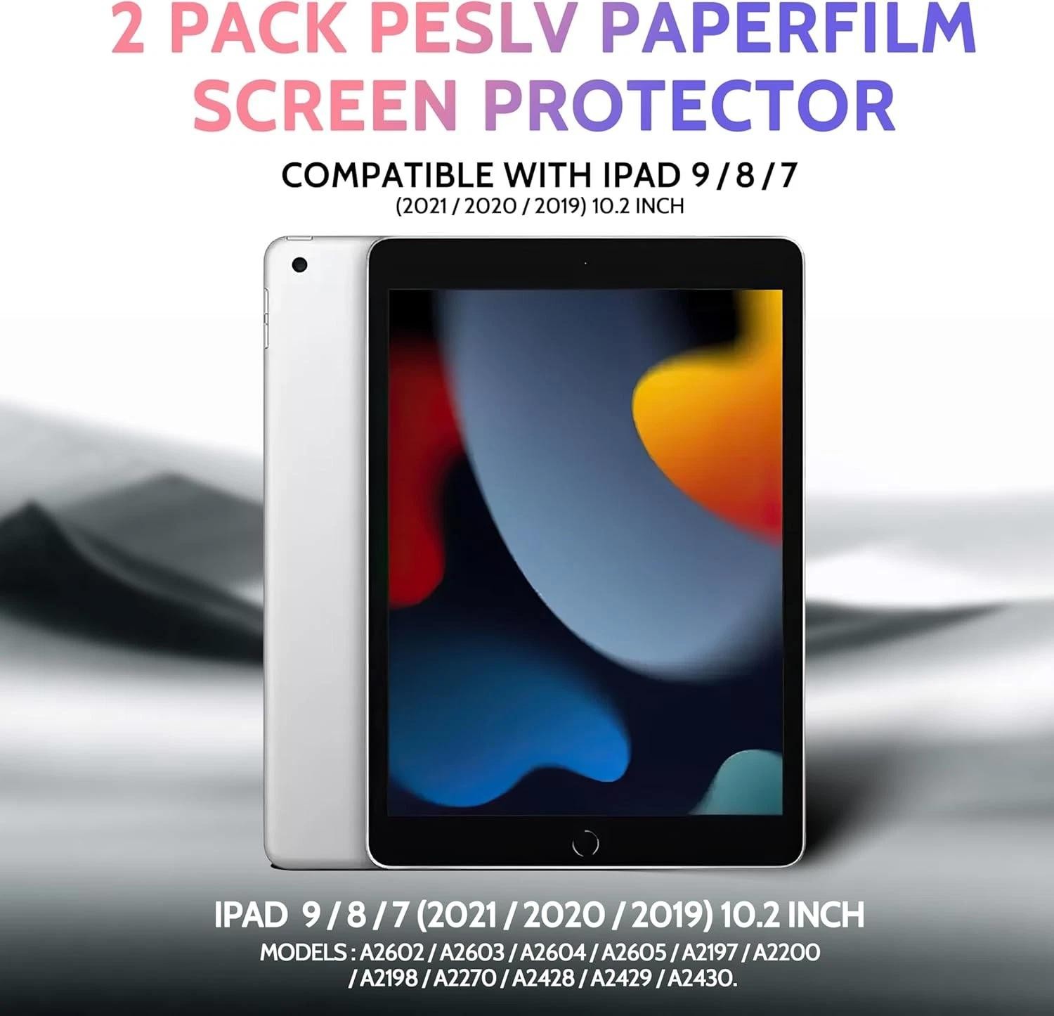 2 Pack Like Paper Screen Protector for Ipad 9th/8th/7th 10.2''(ipad 7/