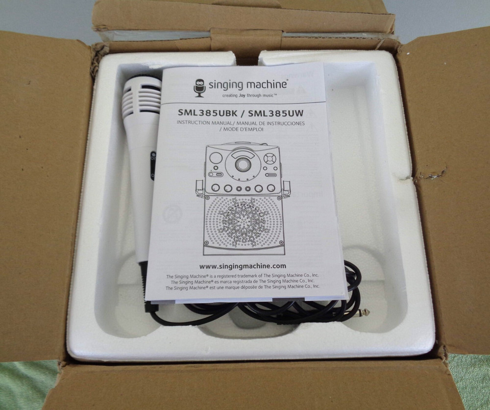 The Singing Machine- SML385UW- Karaoke Player- CD, USB, Bluetooth- Disco Lights