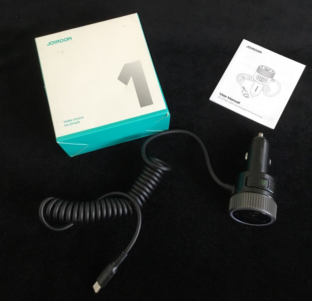 Bluetooth 5.4 Car Adapter 60W FM Transmitter PD 30W & Type C Coiled Cable 30W