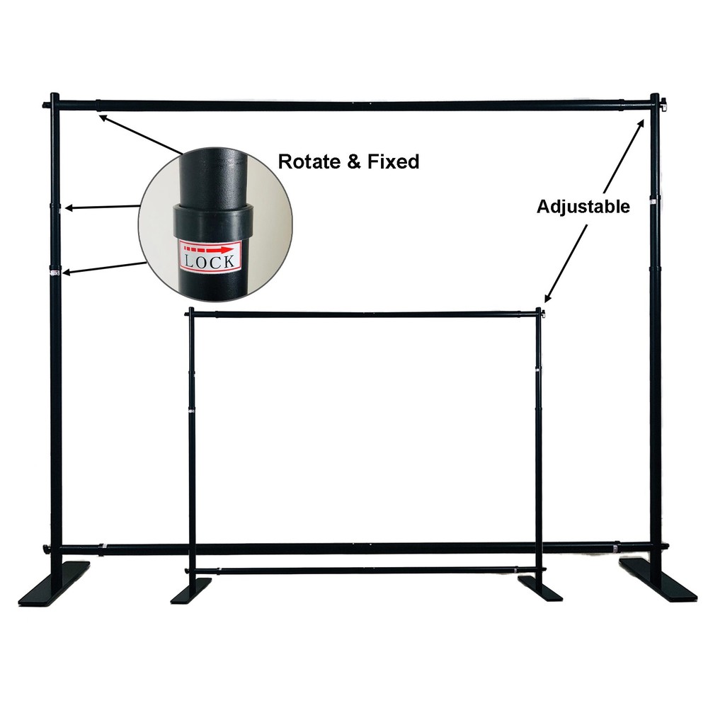 Adjustable Step and Repeat Banner Stand for Web Conferencing Background 8'x12'
