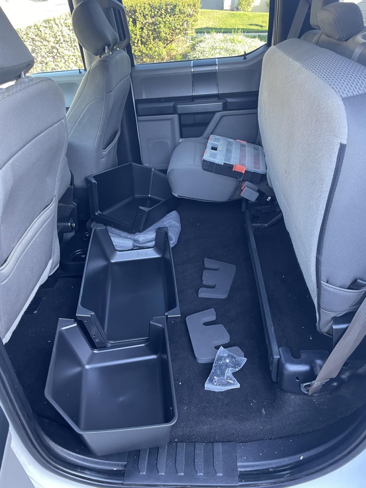 Rear Underseat Storage Fits For Ford 2017-2025 F150 F250 F350 F450 Crew Cab