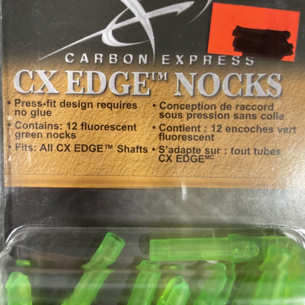 Carbon Express CX Edge Nocks 12 Fluorescent Green