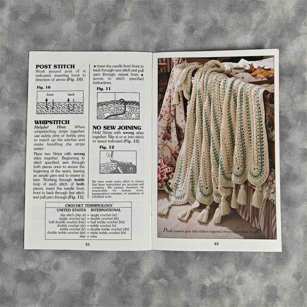 🧶 Beginner's Guide Mile-A-Minute Afghans Crochet Book - 5 Projects 📚