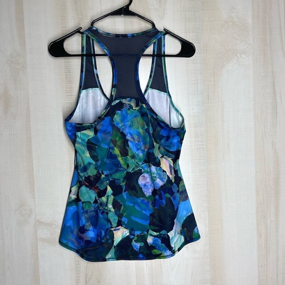 Athleta swim workout top blue, size small
